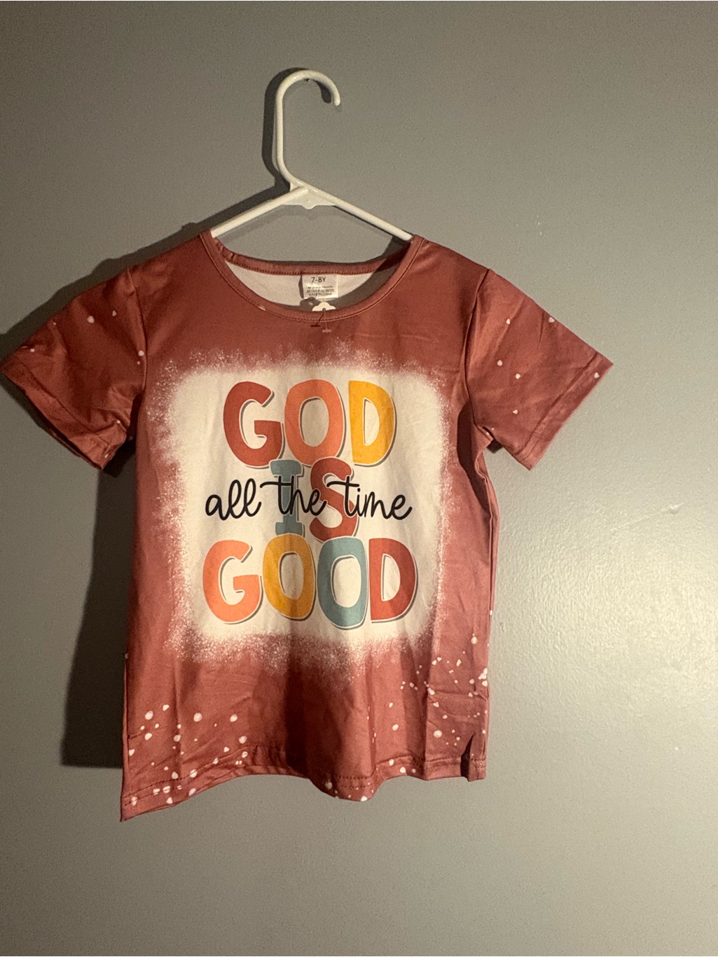 Kids God Is Good All The TimeGraphic Tee  Dusty Rose